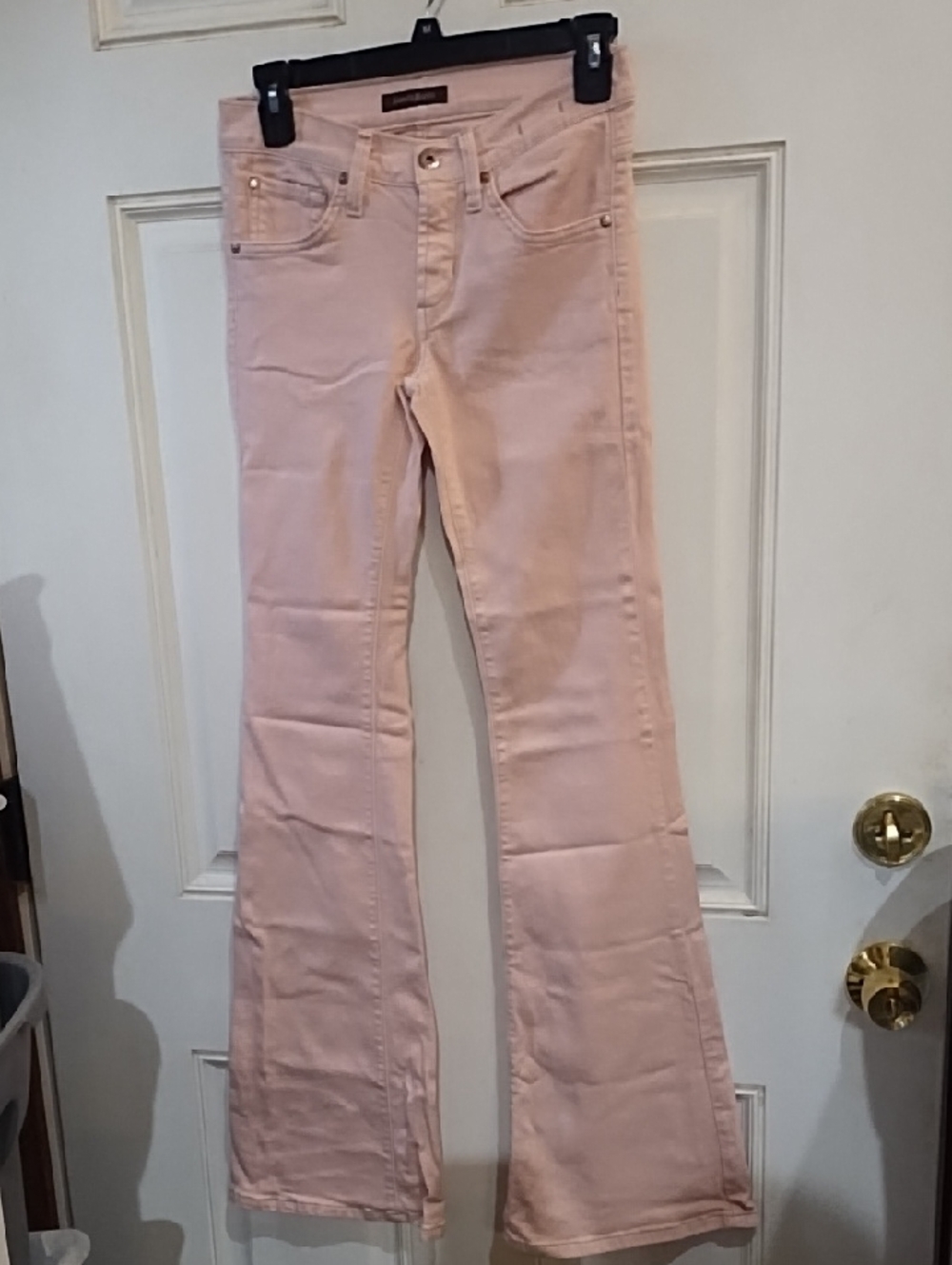 James Jeans Pale Pink Denim Flare Leg